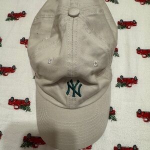 47 Brand Beige Cap with Green Logo